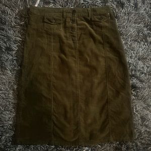 green corduroy skirt from warehouse size 8